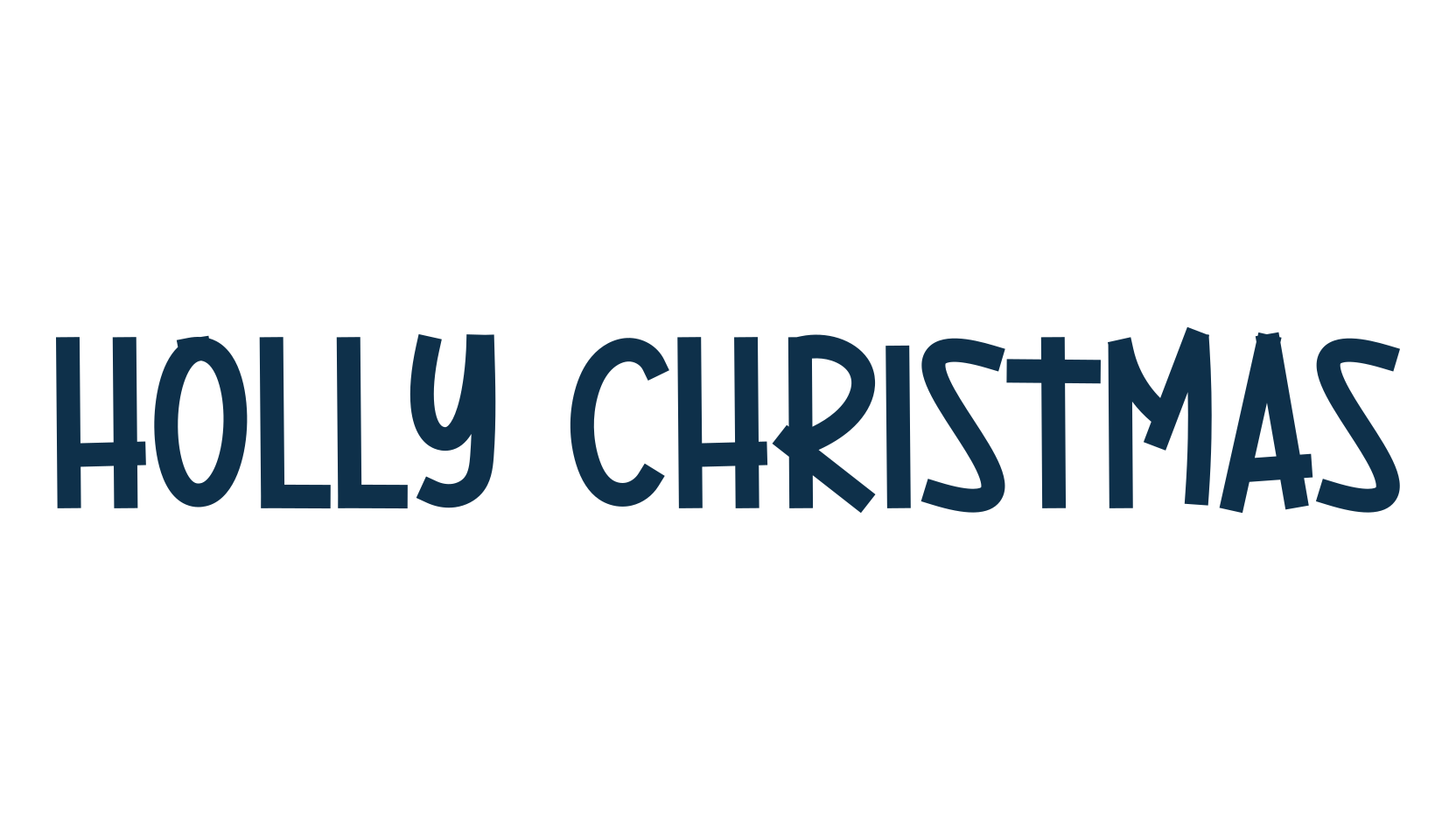 Holly Christmas, fancy cartoon decorative font preview