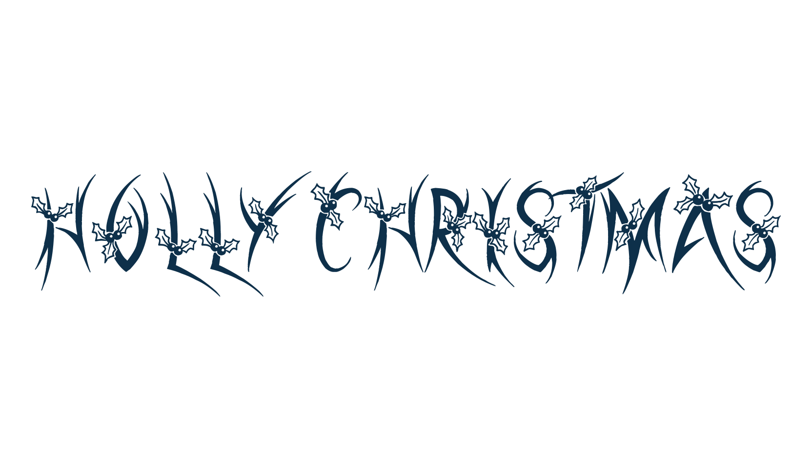 Holly Christmas (holly-christmas), fancy decorative font preview