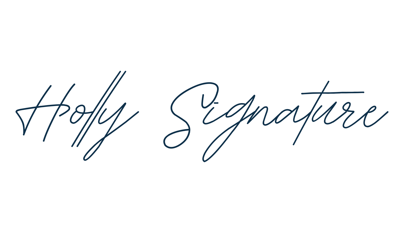 Holly Signature, handwriting font preview