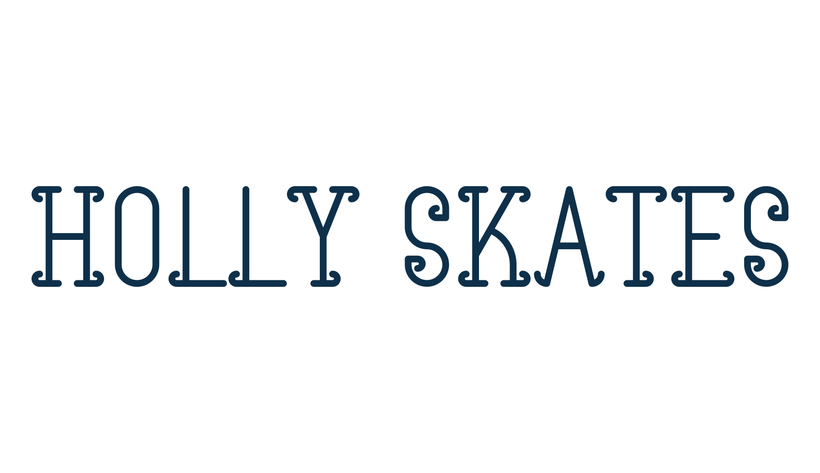 Holly Skates, fancy curly decorative font preview