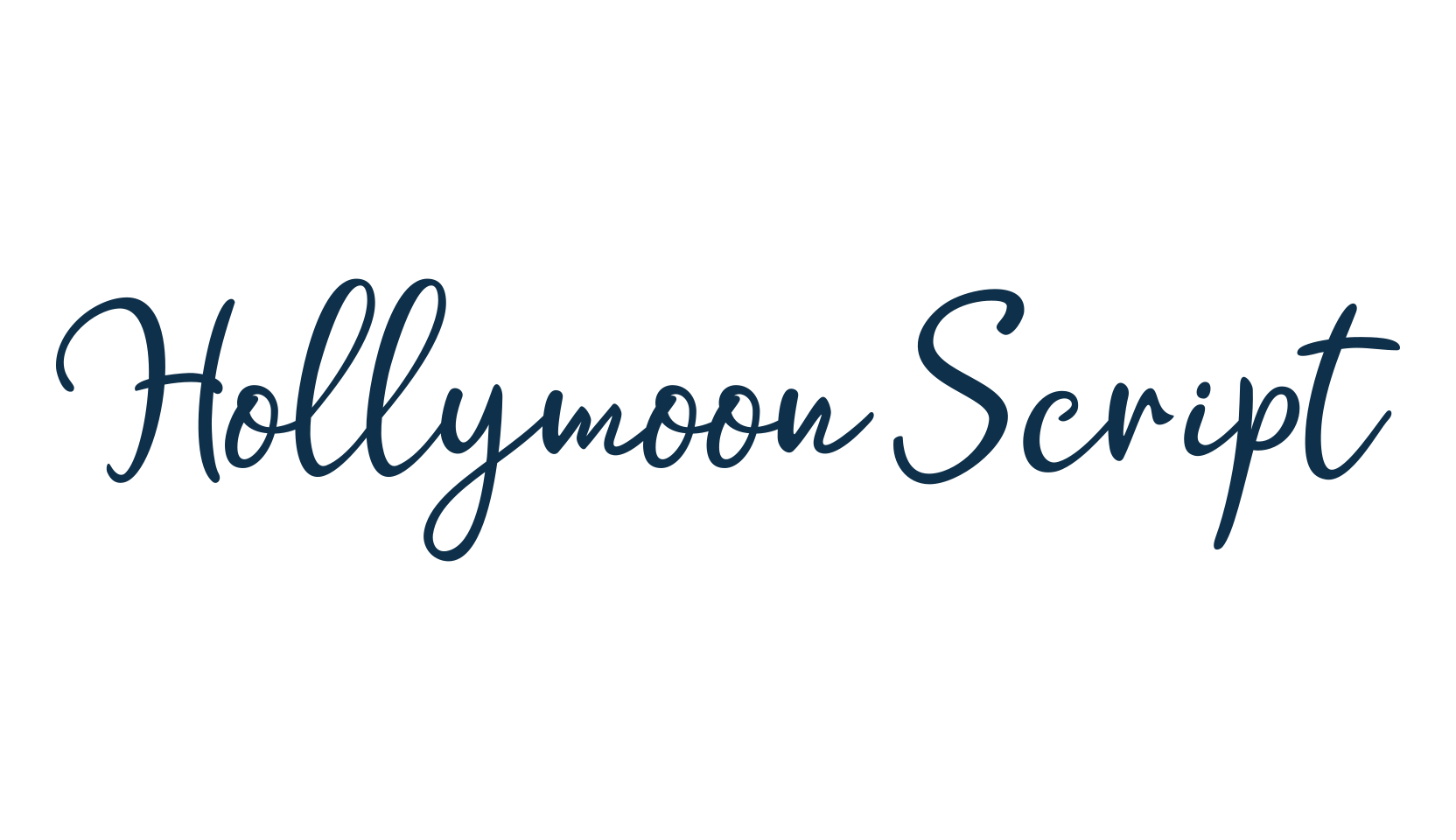 Hollymoon Script, handwriting font preview