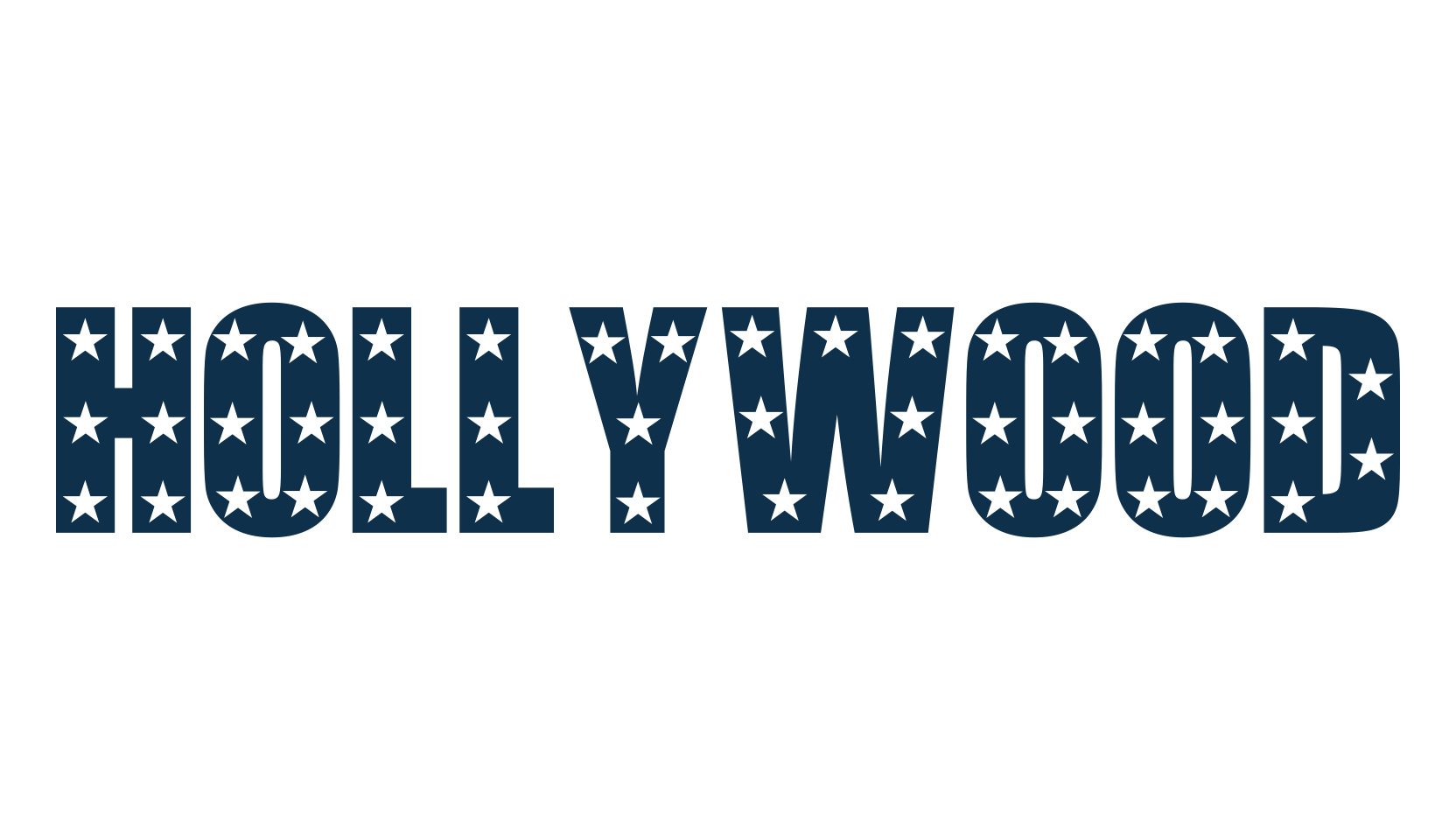 Hollywood, decorative font preview