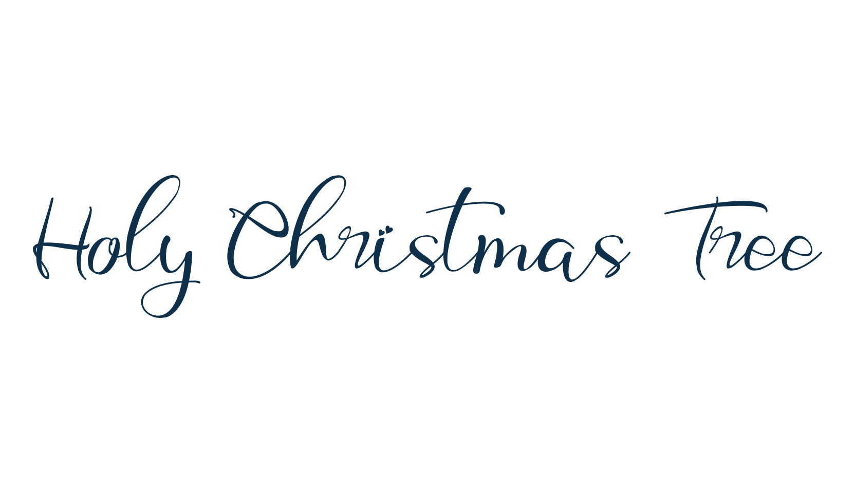 Holy Christmas Tree, script calligraphy fancy decorative font preview