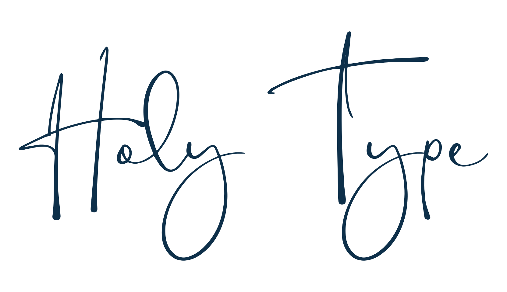 Holy Type, handwriting font preview