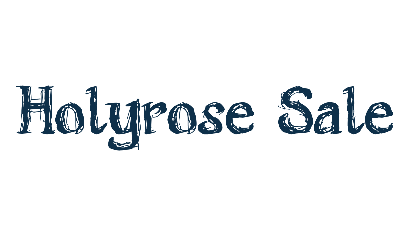 Holyrose Sale, script trash fancy decorative calligraphy font preview