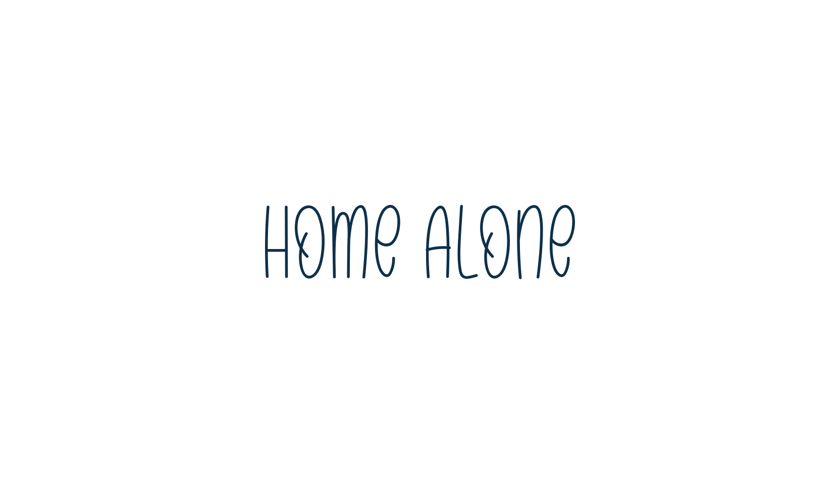 Home Alone, handwriting font preview