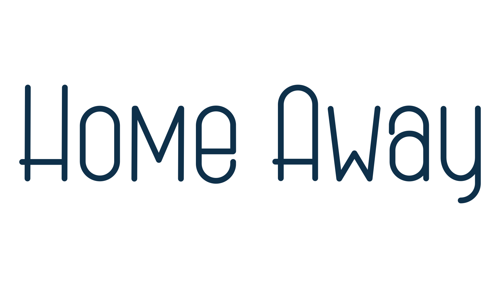 Home Away, basic sans serif font preview