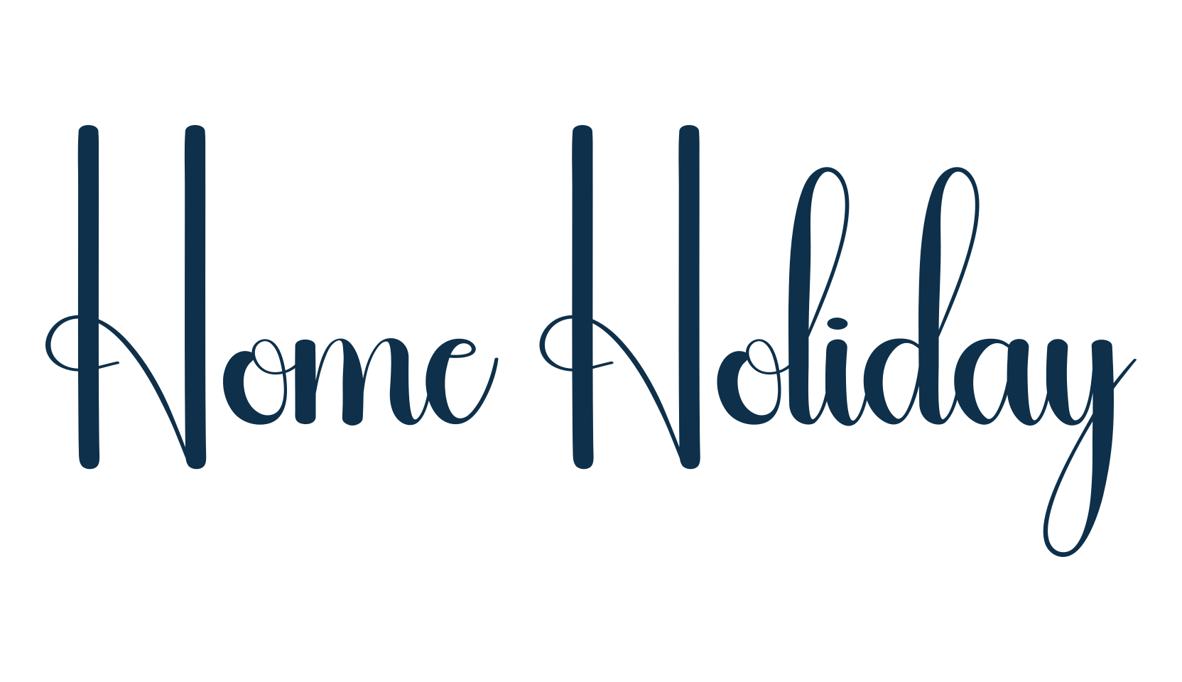 Home Holiday, fancy various decorative script calligraphy font preview