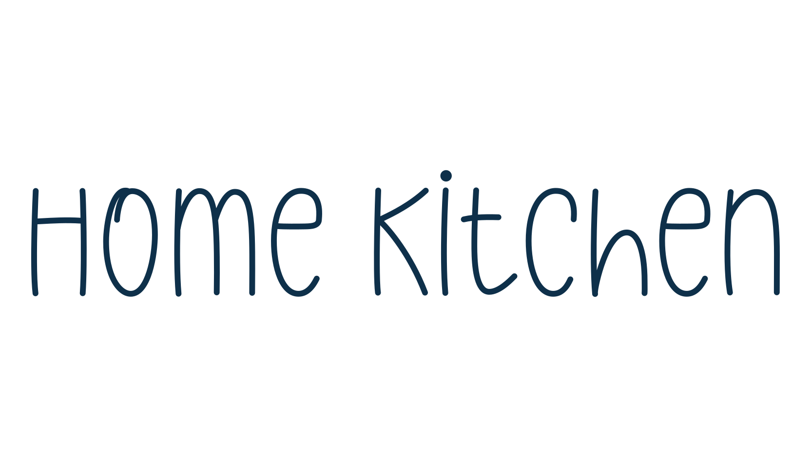 Home Kitchen, handwriting font preview