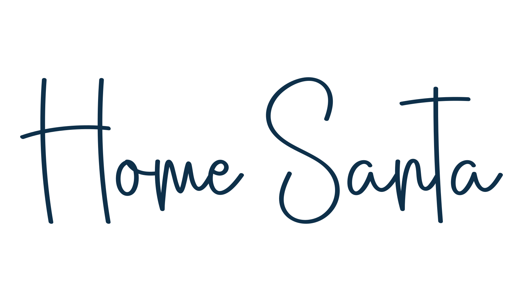 Home Santa, handwriting font preview