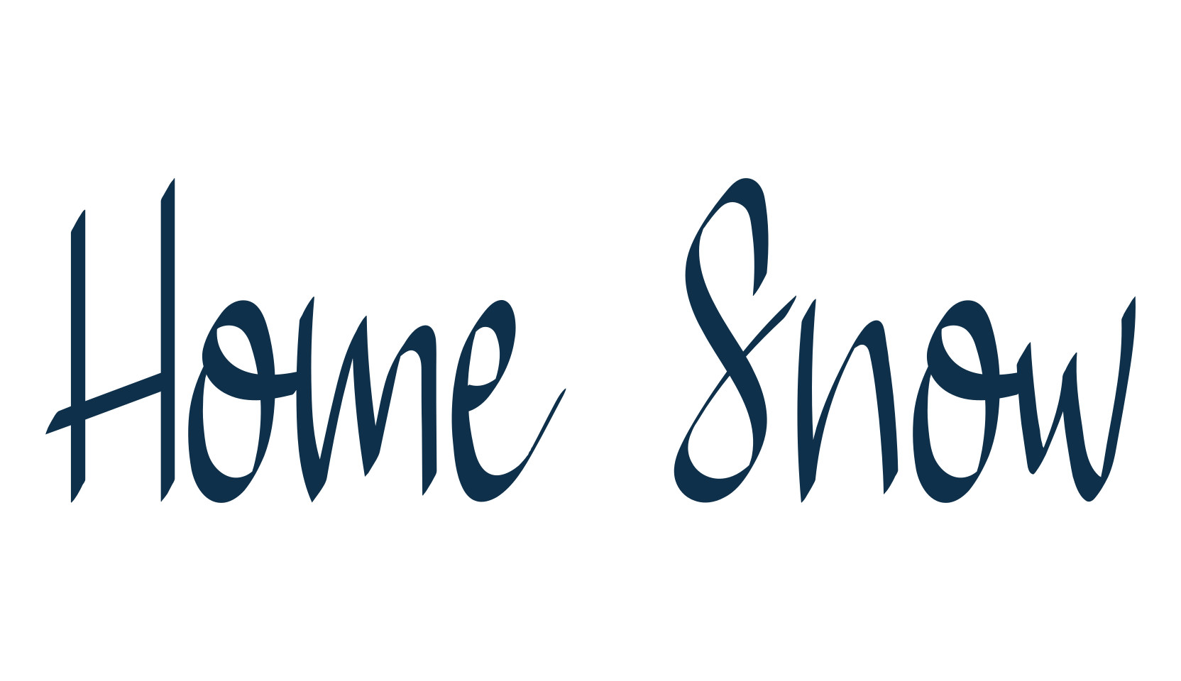 Home Snow, handwriting font preview