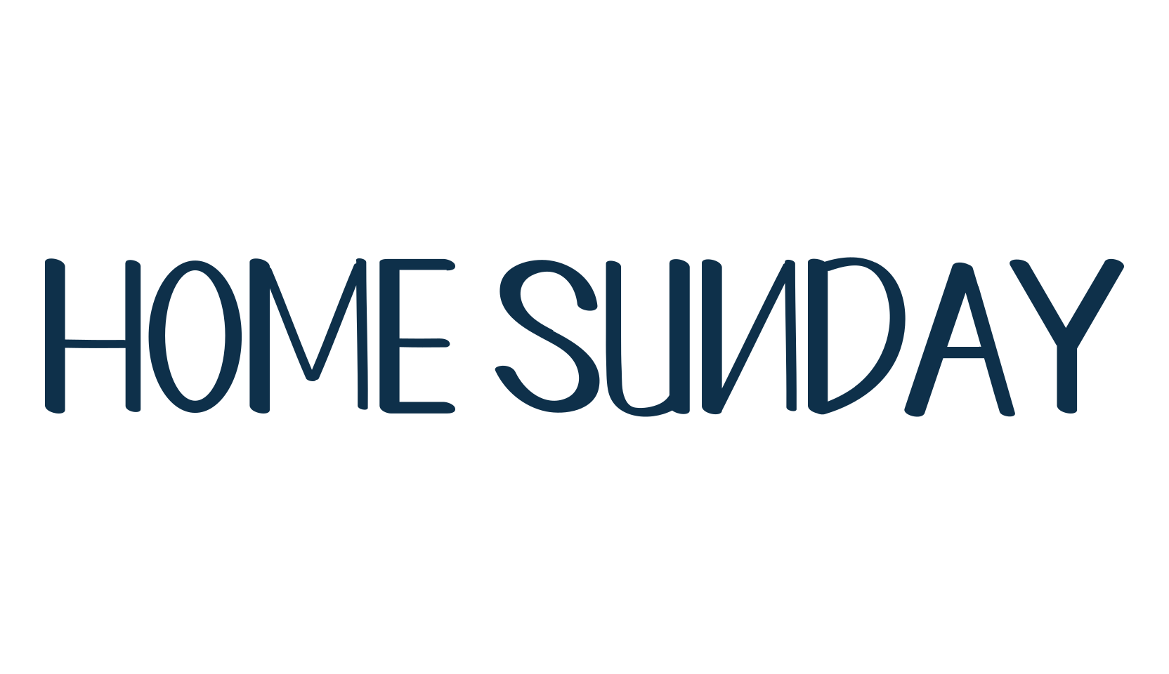 Home Sunday, fancy various decorative font preview