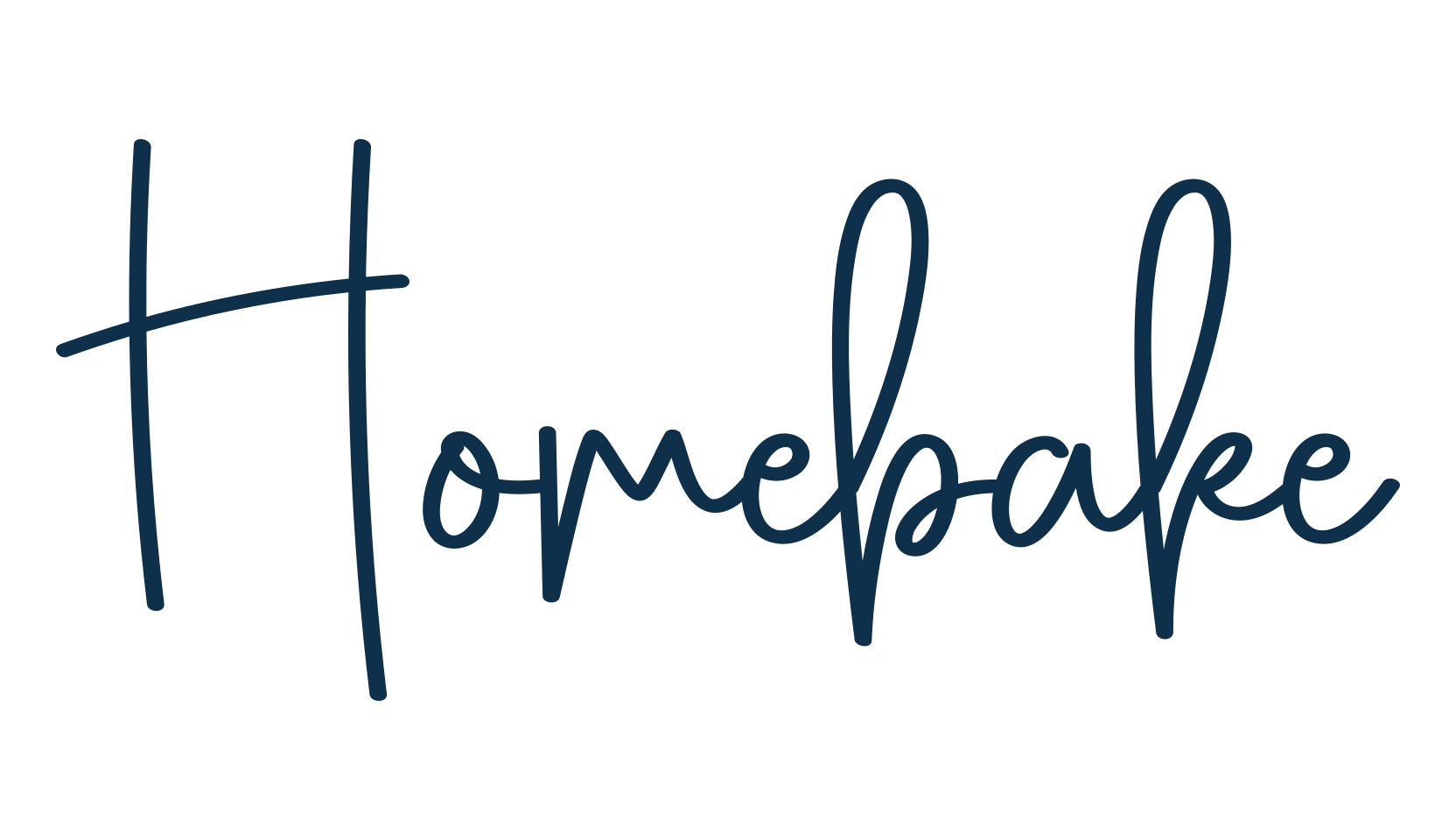 Homebake, handwriting font preview