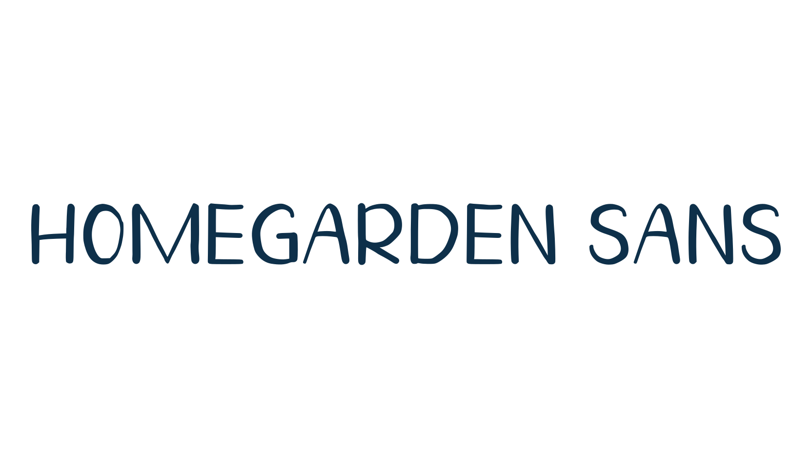Homegarden Sans, cartoon font preview