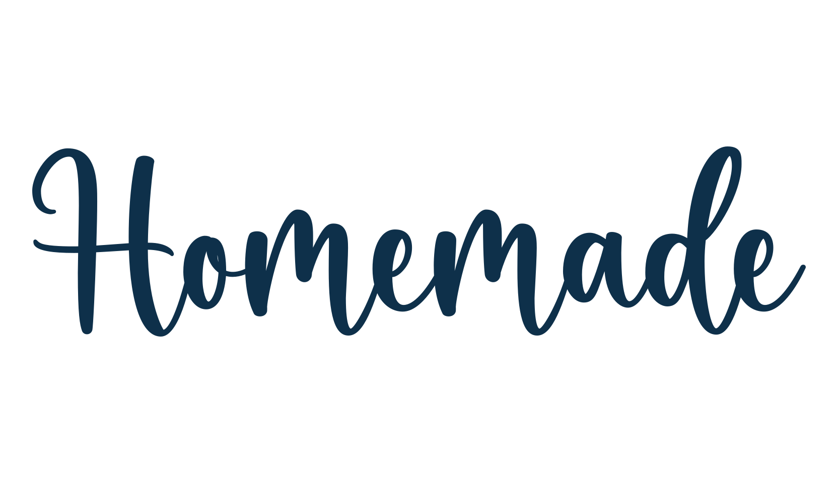Homemade, calligraphy font preview
