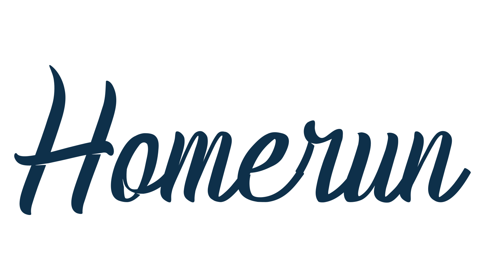 Homerun, handwriting font preview