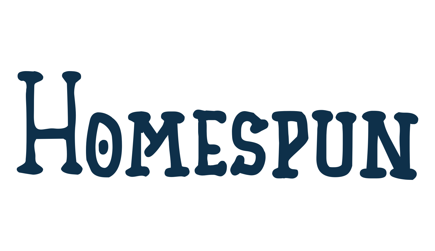 Homespun, fancy various decorative font preview