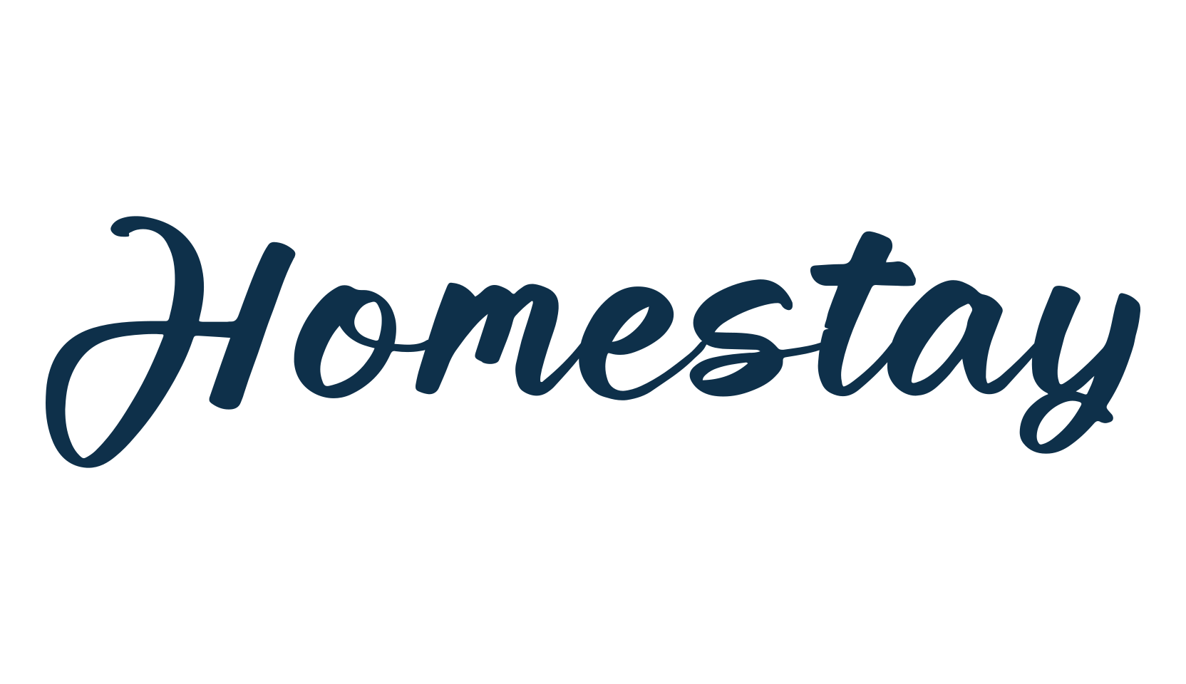 Homestay, handwriting font preview