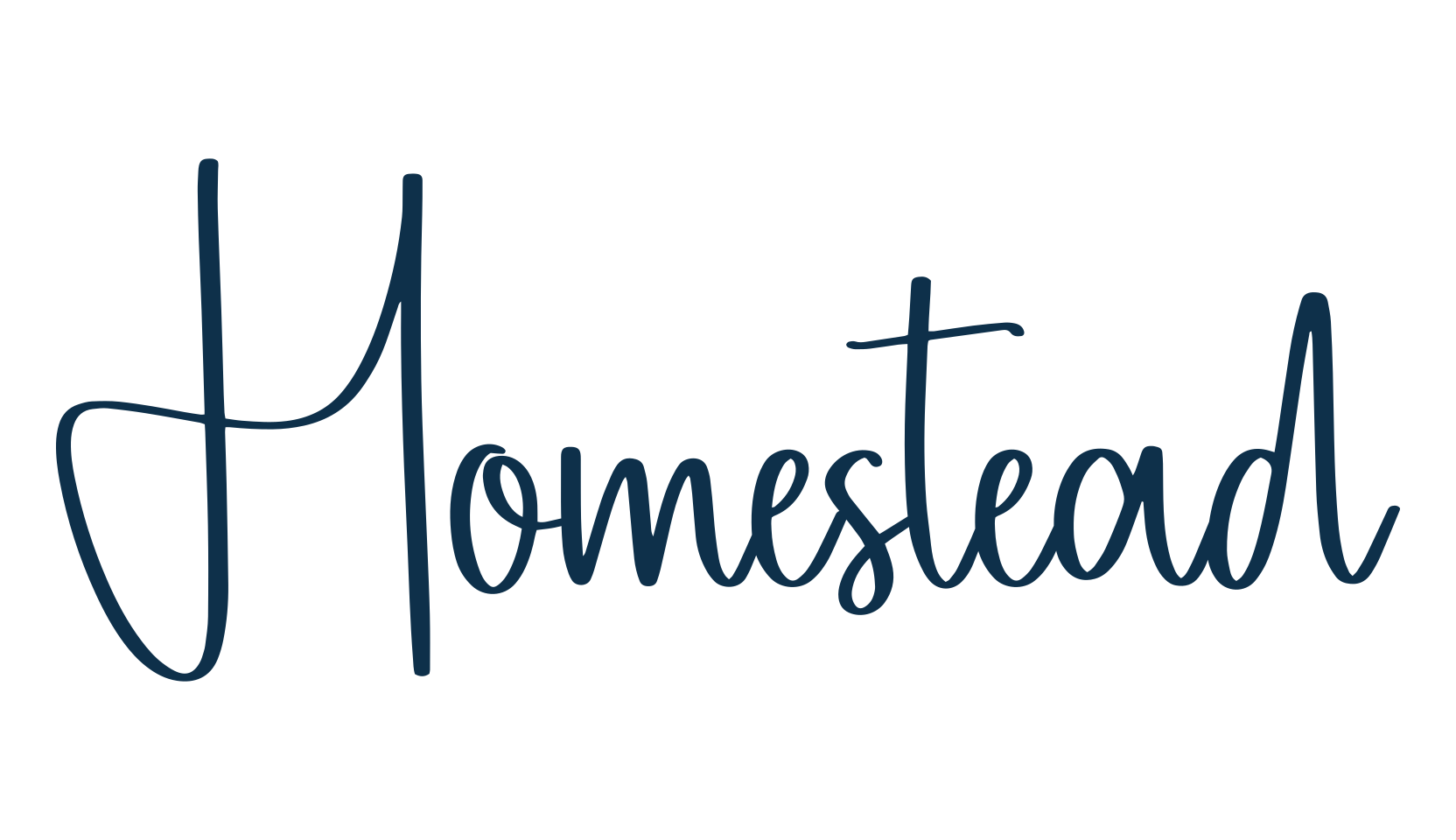 Homestead, handwriting font preview
