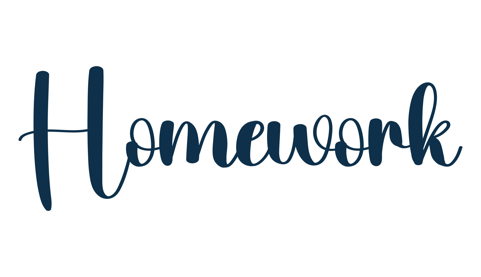 Homework (homework-12), fancy various decorative script calligraphy font preview