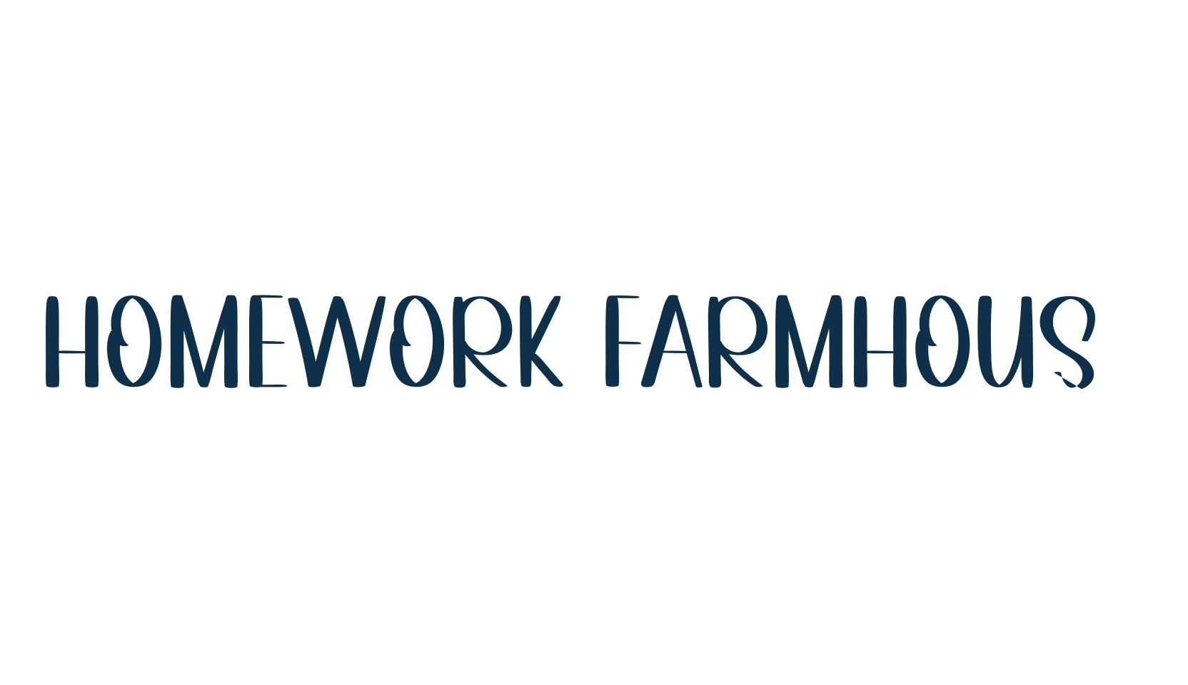 Homework Farmhouse, various font preview