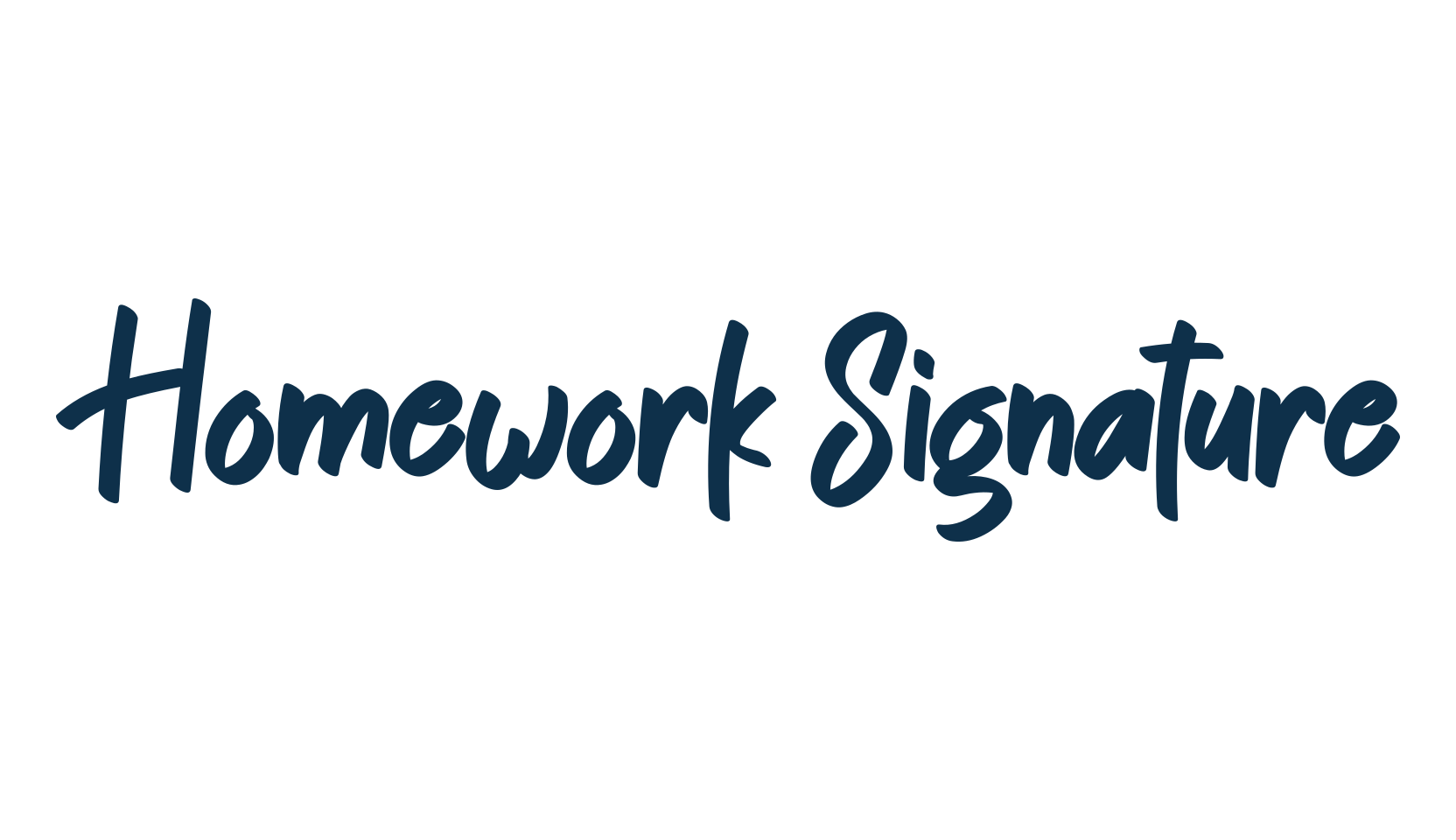 Homework Signature, script handwritten fancy decorative calligraphy font preview