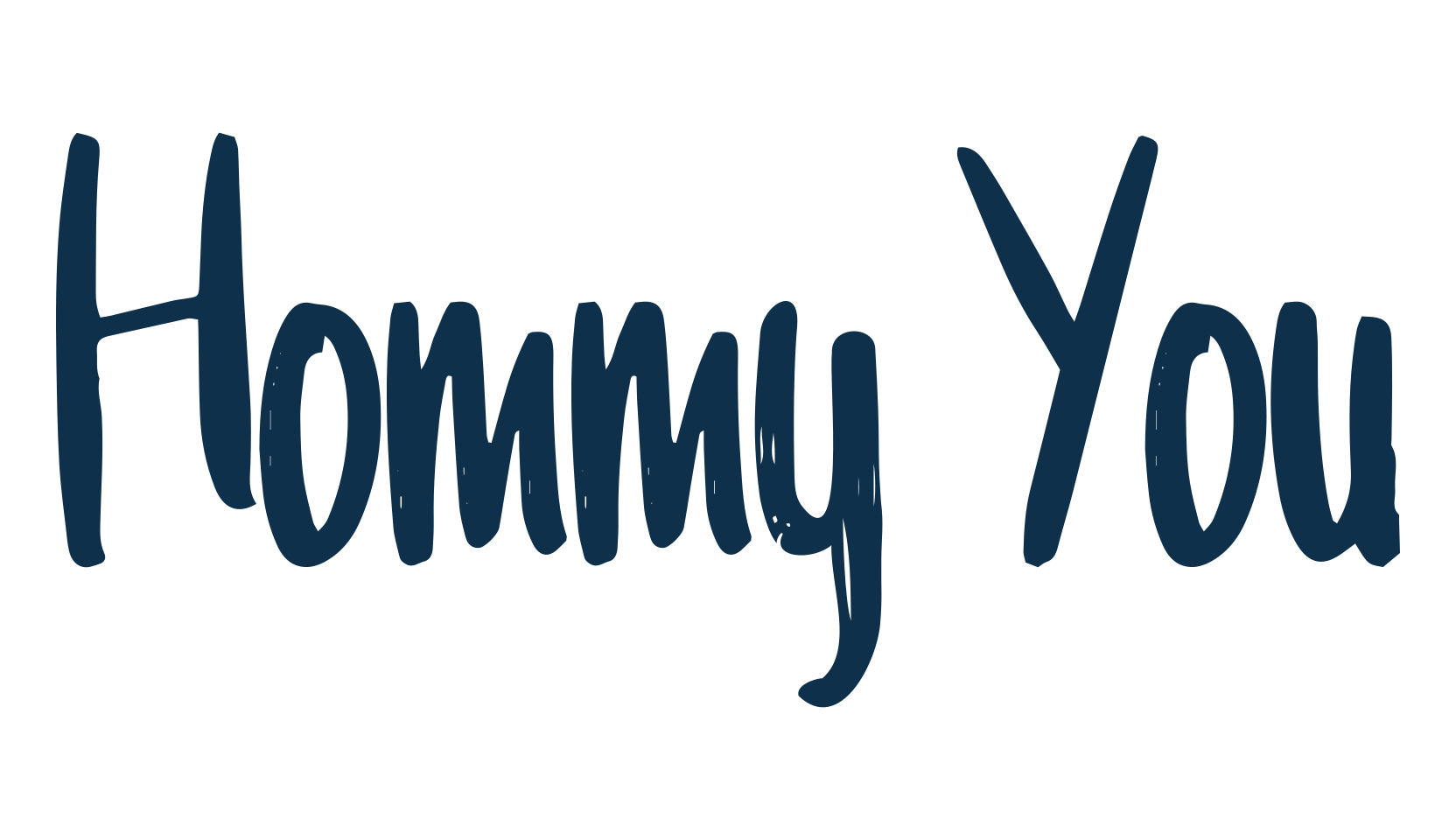 Hommy You, script brush fancy decorative calligraphy font preview