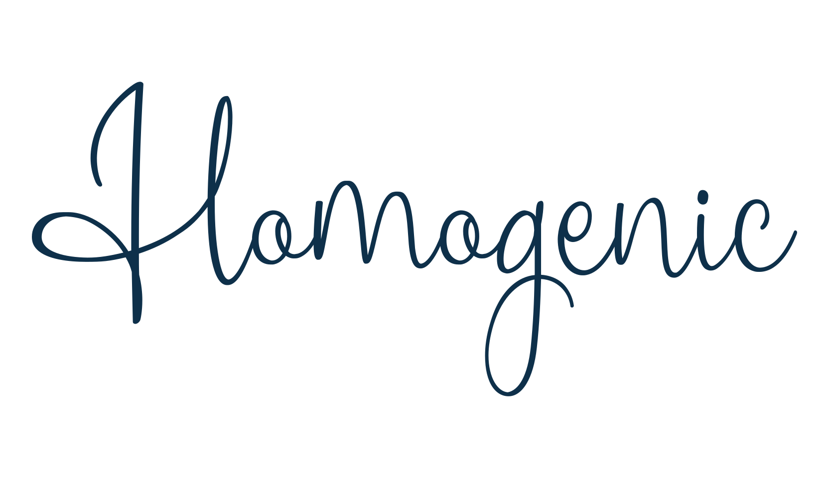Homogenic, script handwritten fancy decorative calligraphy font preview