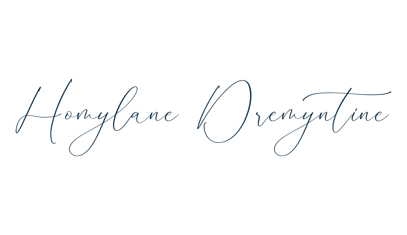Homylane Dremyntine, handwriting font preview