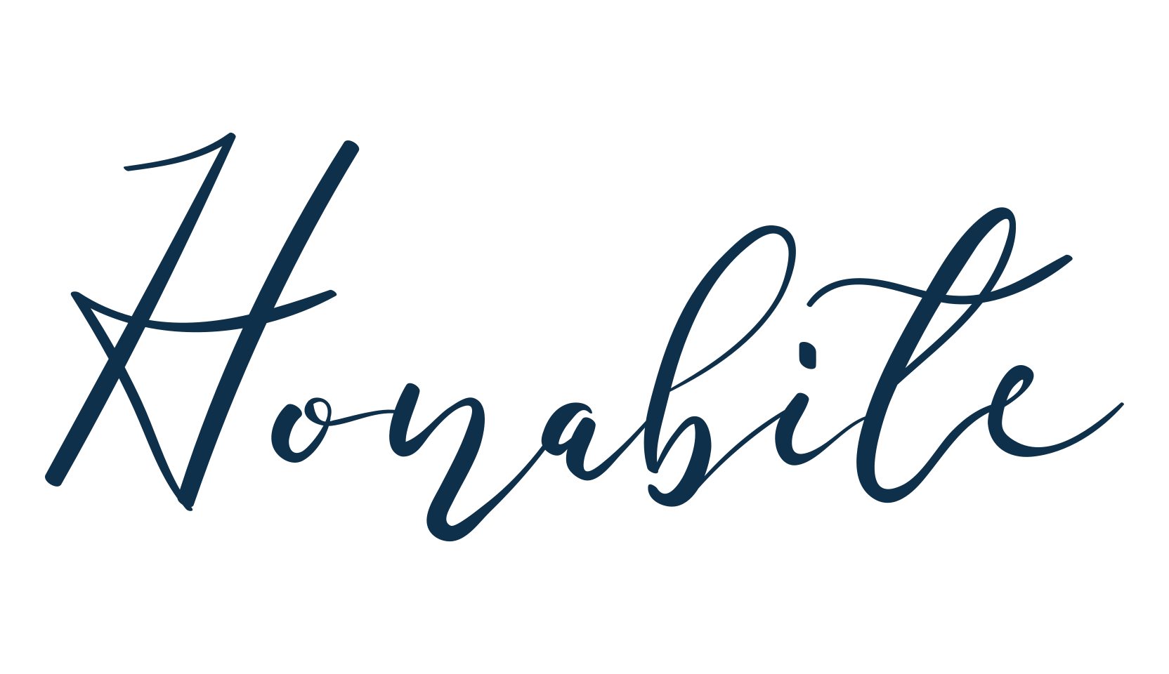 Honabite, script handwritten fancy decorative calligraphy font preview