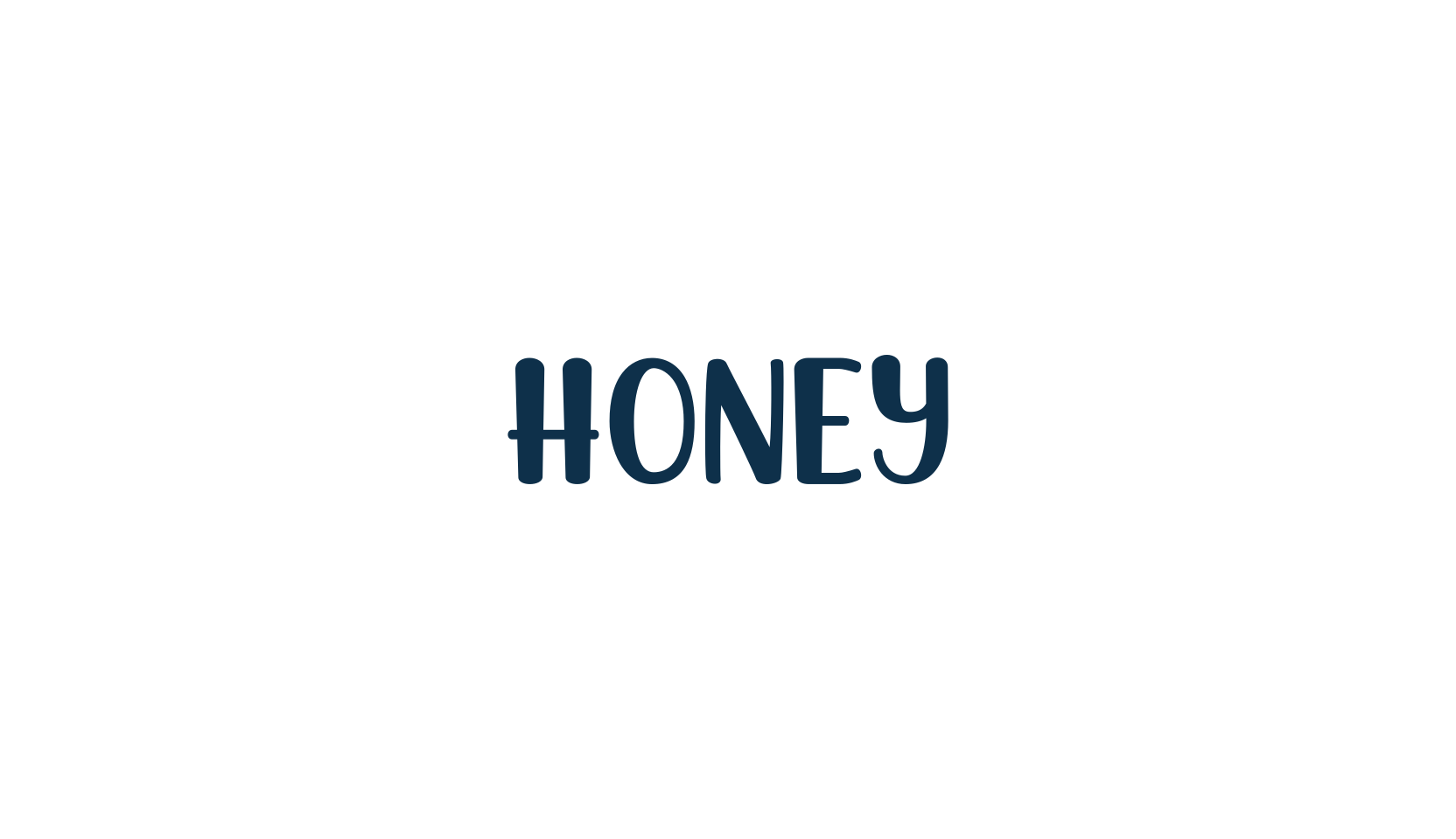 Honey, fancy cartoon decorative font preview