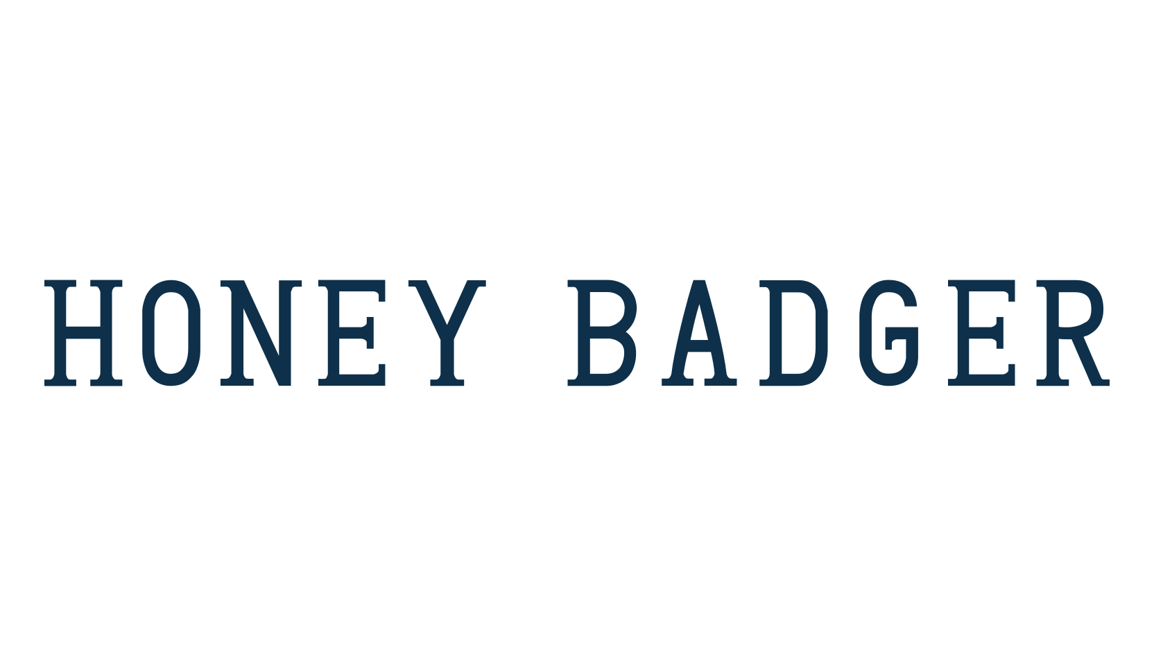 Honey Badger, basic serif font preview