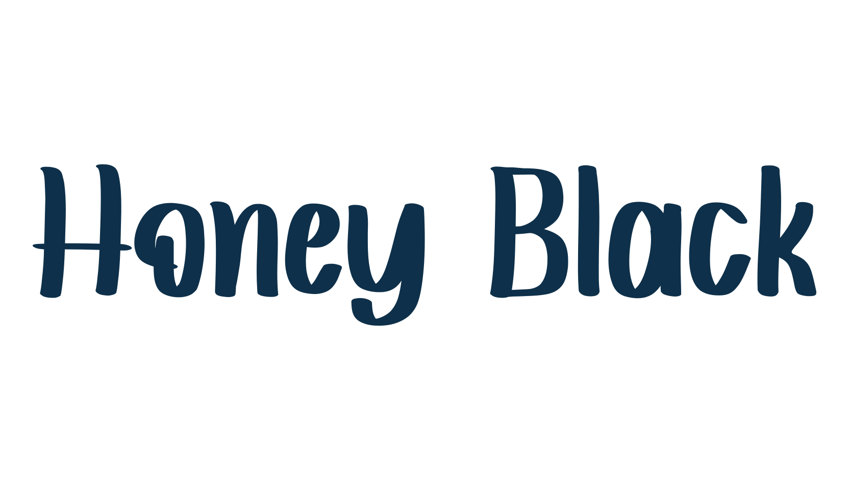 Honey Black, handwriting font preview