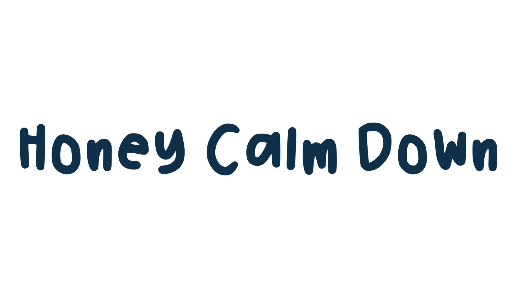 Honey Calm Down, handwriting font preview