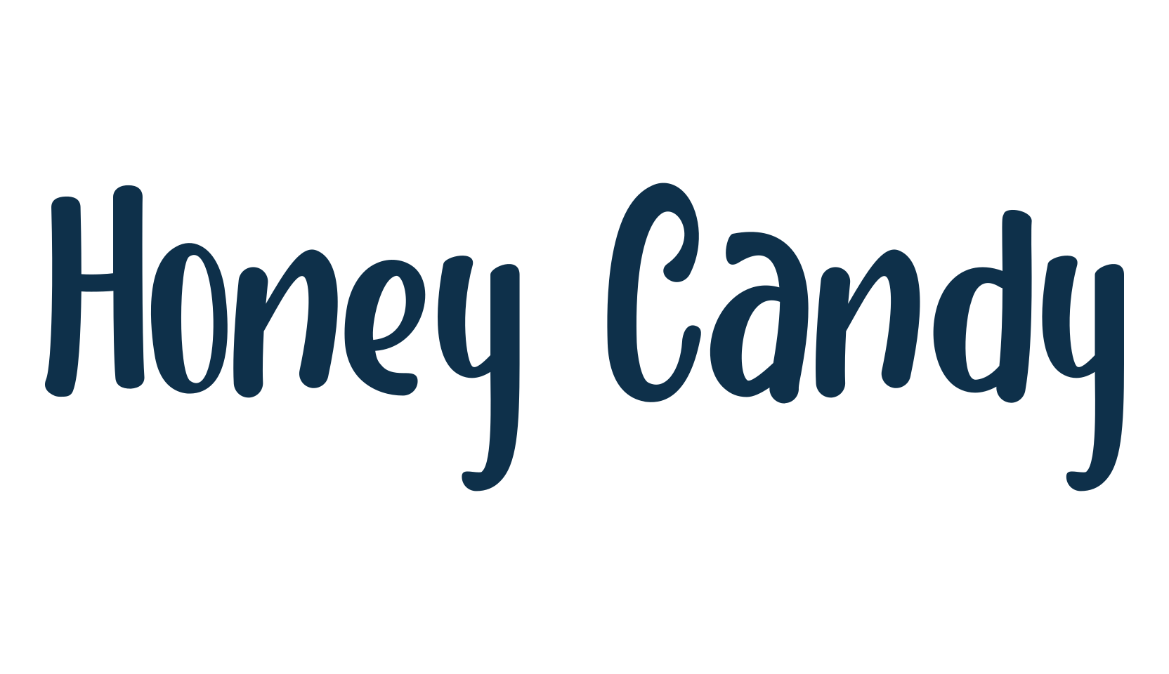 Honey Candy, cartoon font preview