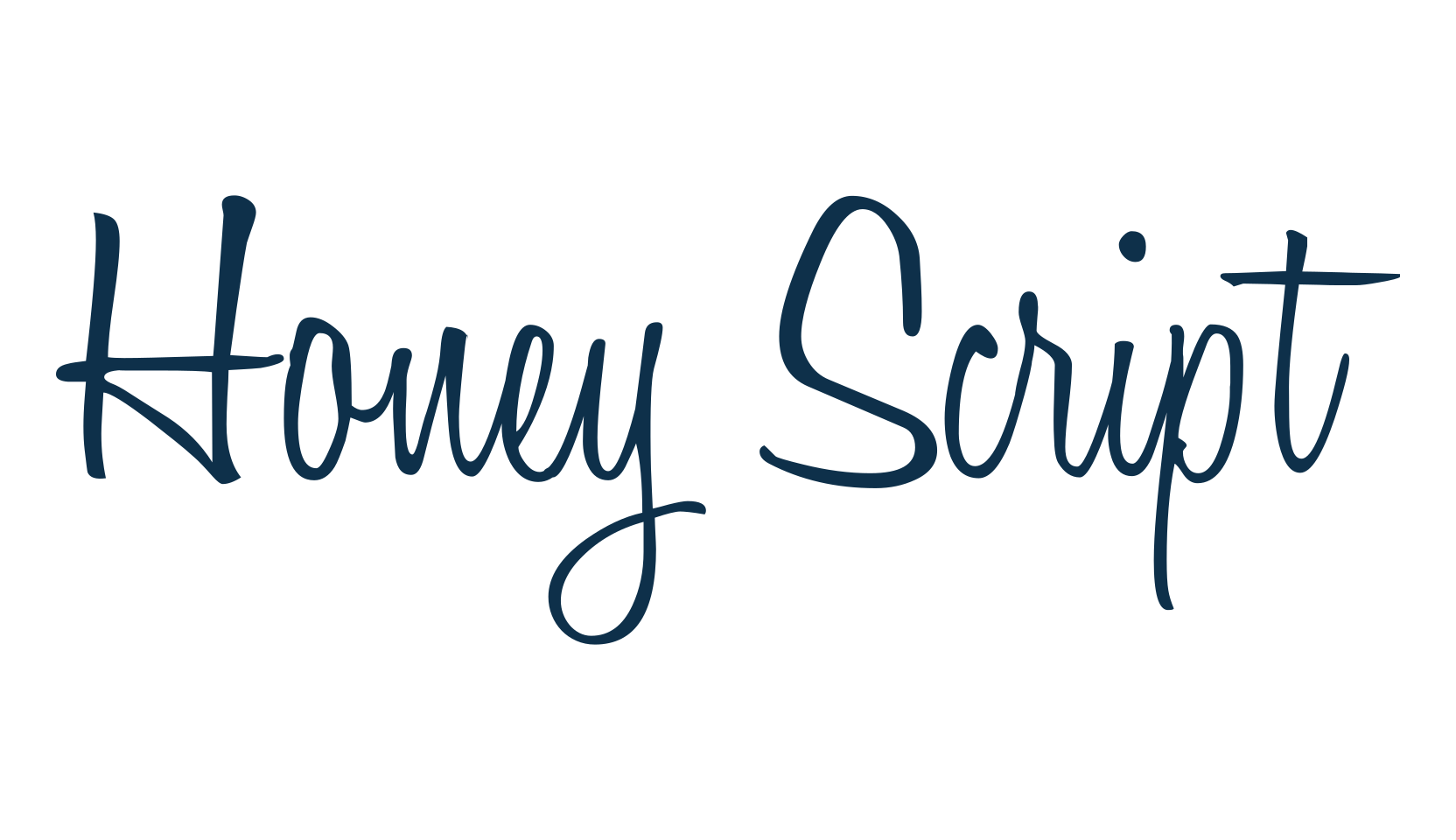 Honey Script, handwriting font preview