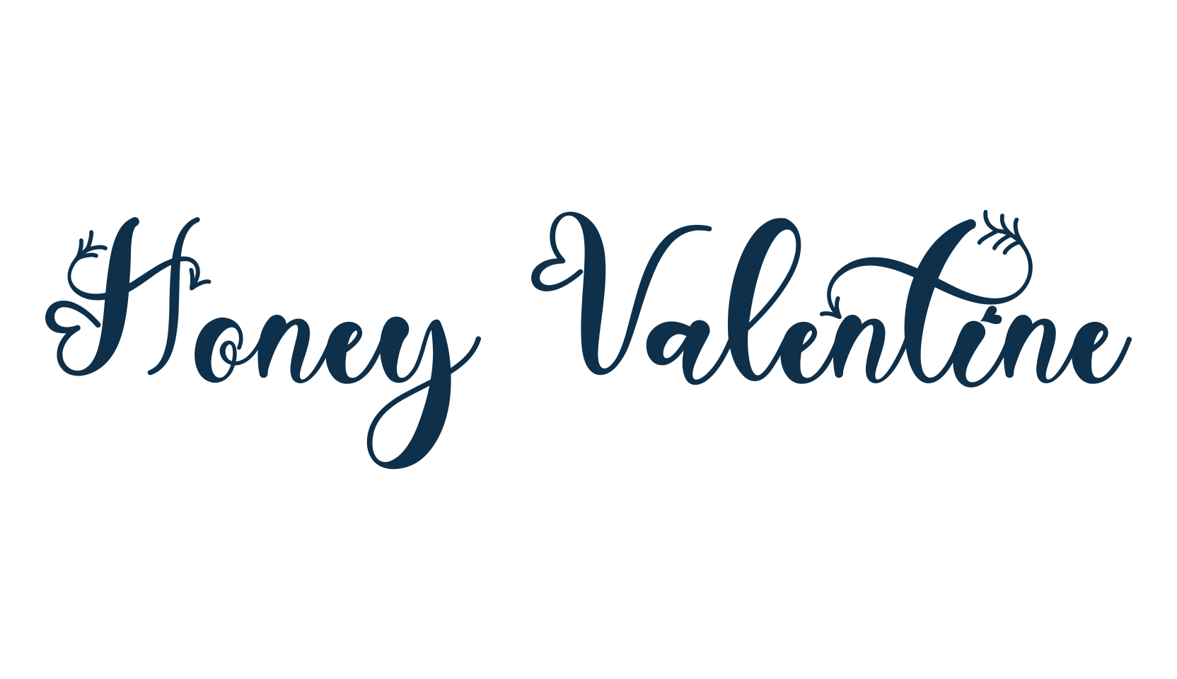 Honey Valentine, fancy decorative font preview