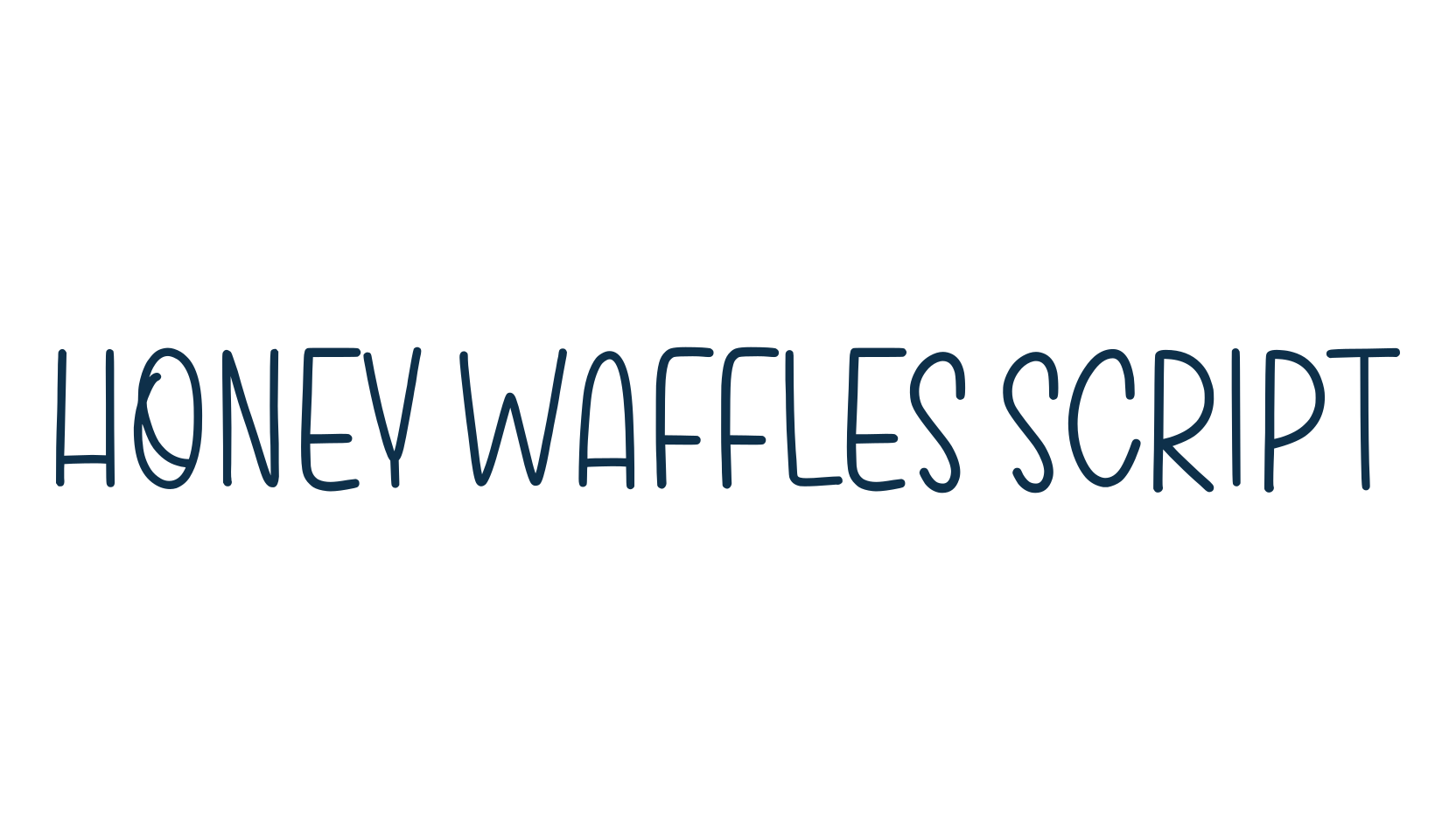 Honey Waffles Script, script handwritten fancy decorative calligraphy font preview