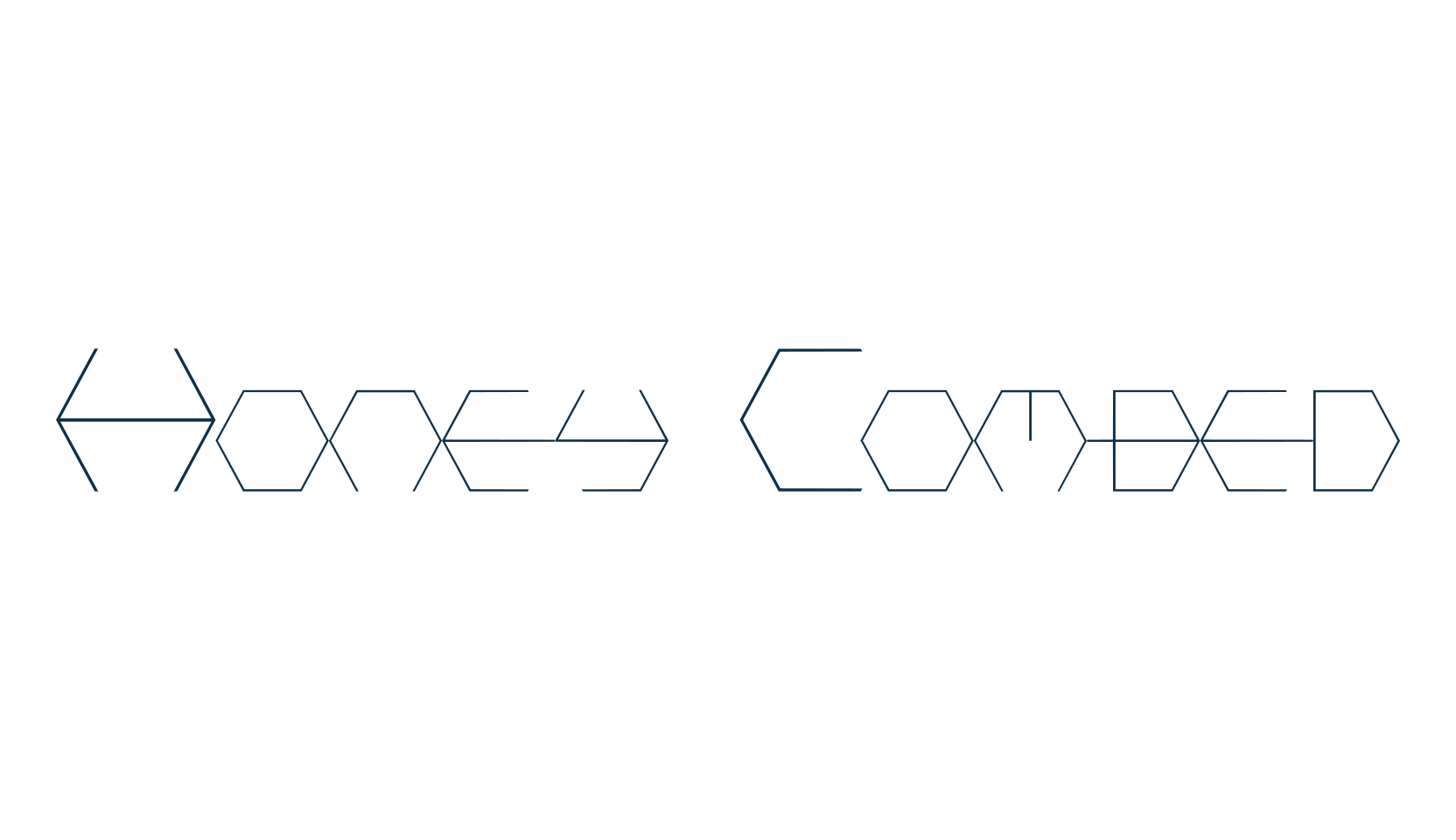 Honey Combed, fancy various techno sci-fi font preview