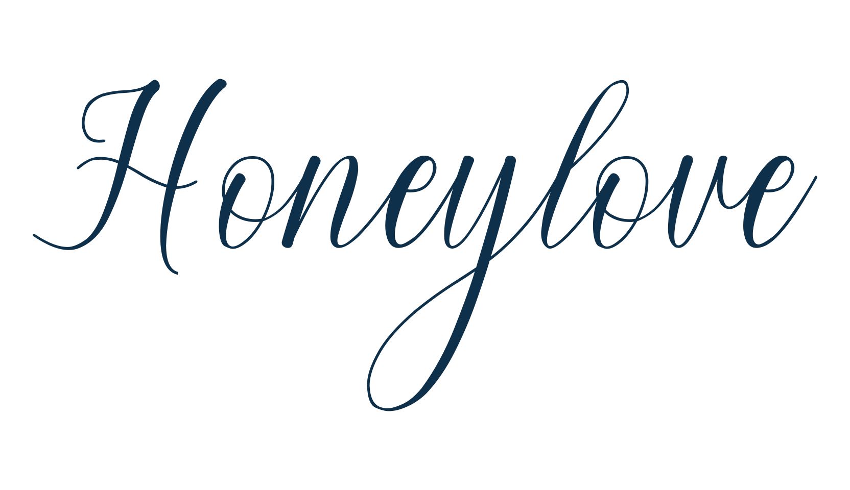 Honeylove, calligraphy font preview