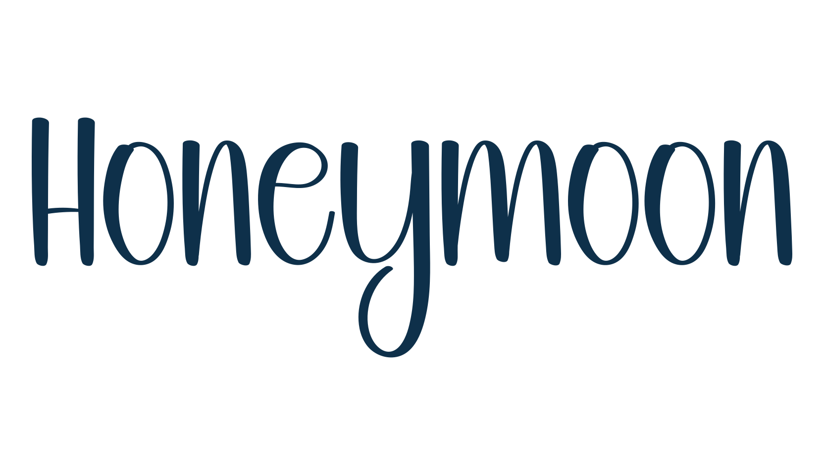 Honeymoon (honeymoon-9), handwriting font preview