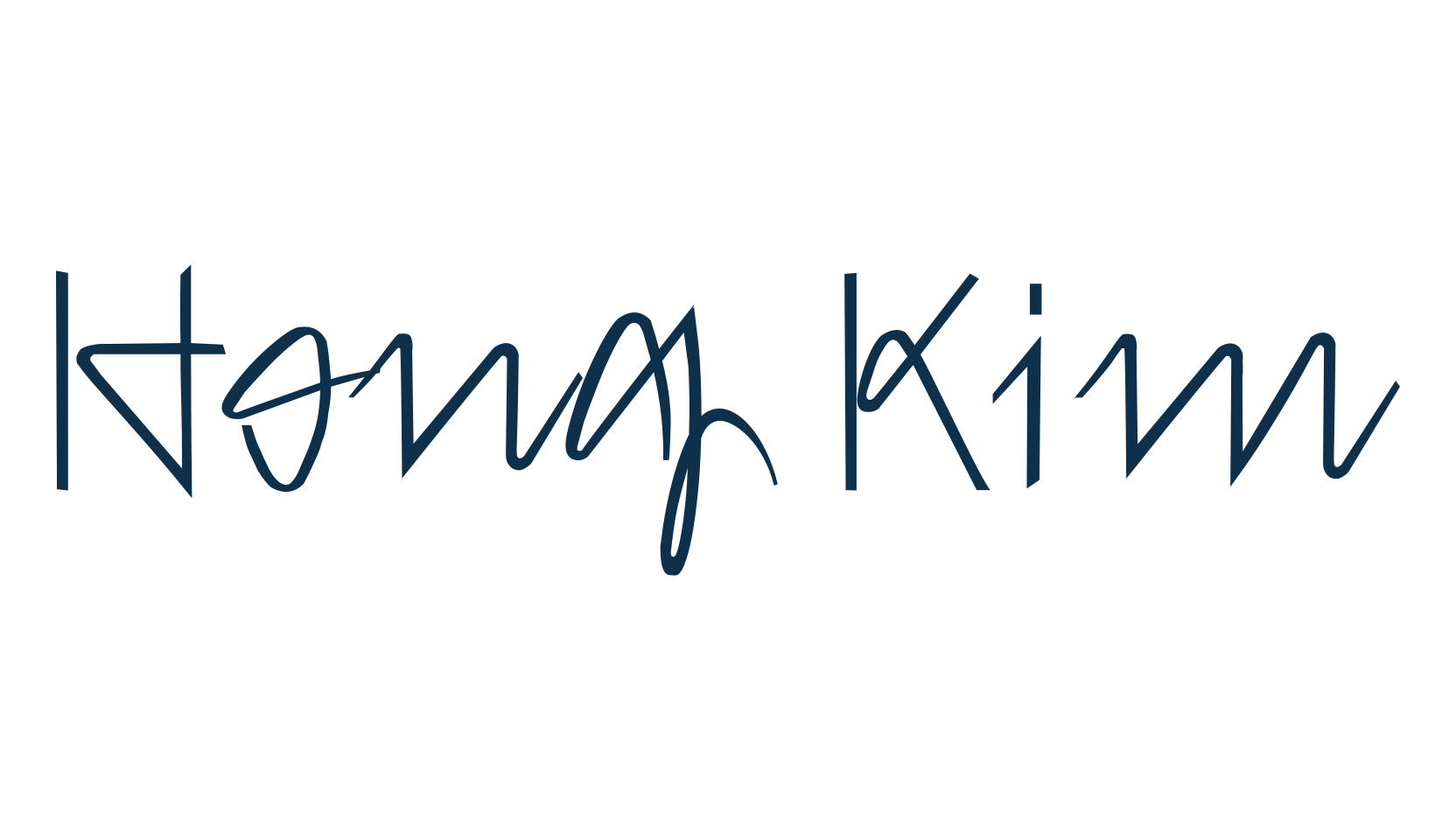 Hong Kim, script handwritten fancy decorative calligraphy font preview