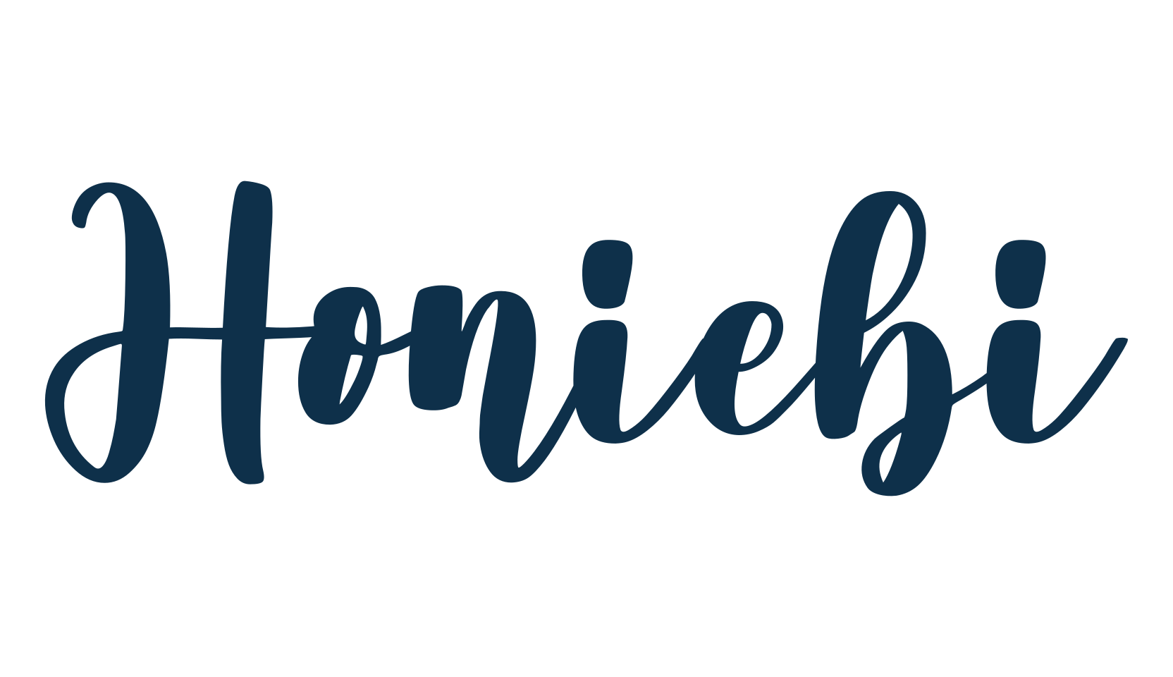 Honiebi, script calligraphy fancy decorative font preview