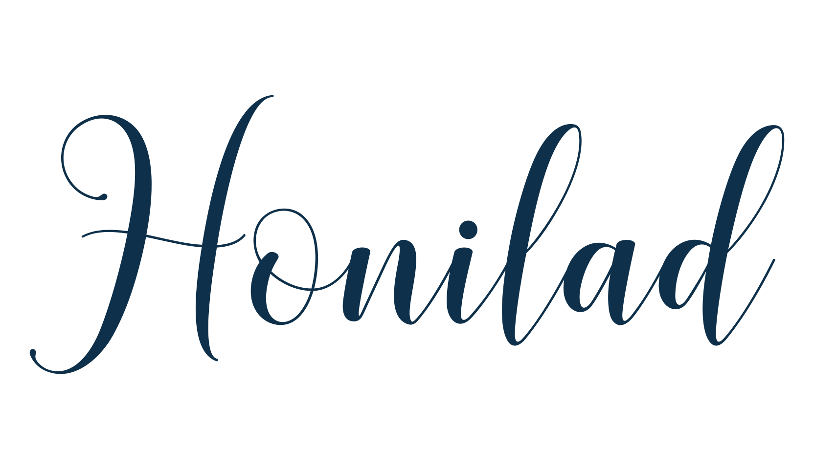 Honilad, script calligraphy fancy decorative font preview