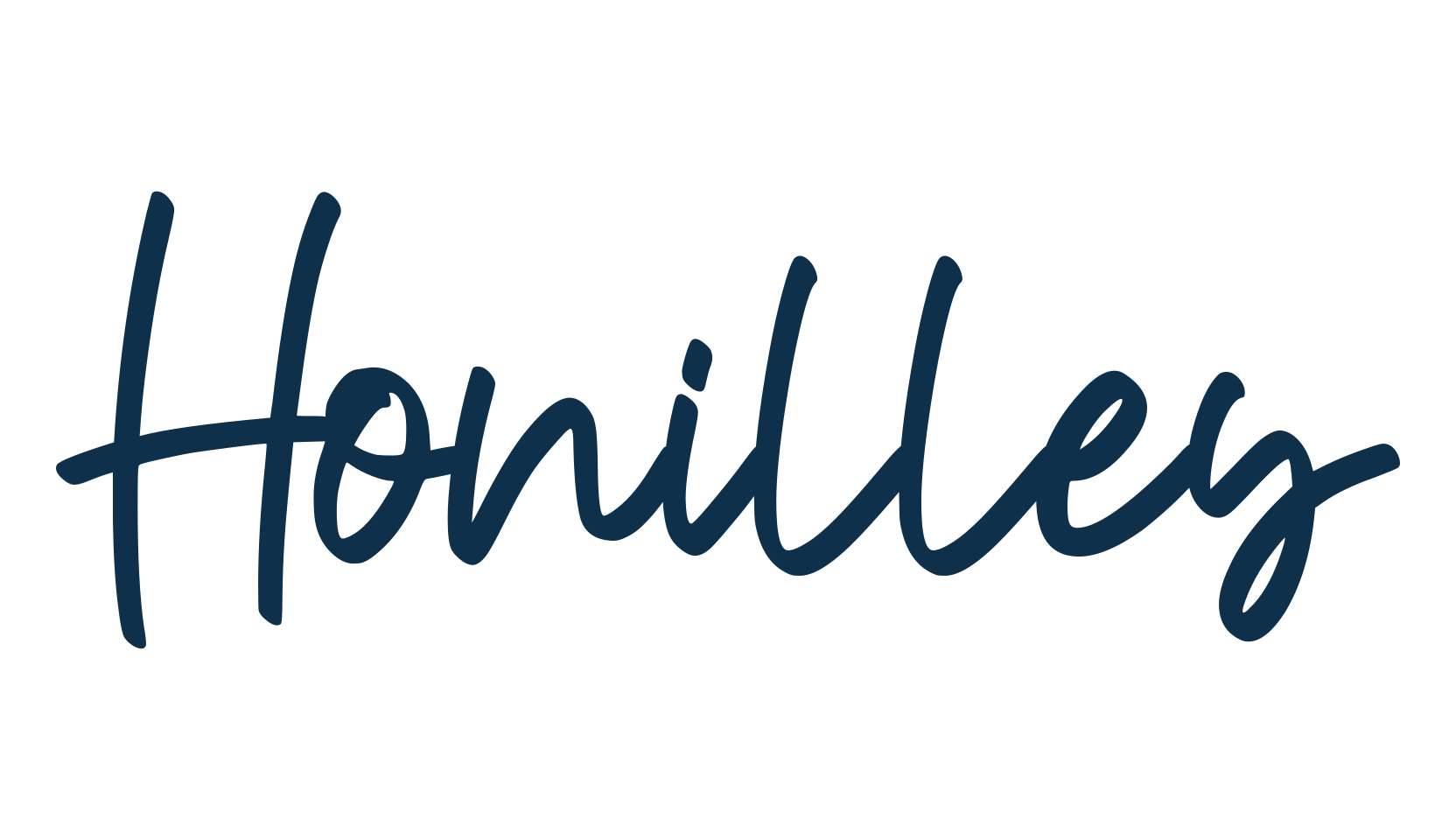 Honilley, handwriting font preview