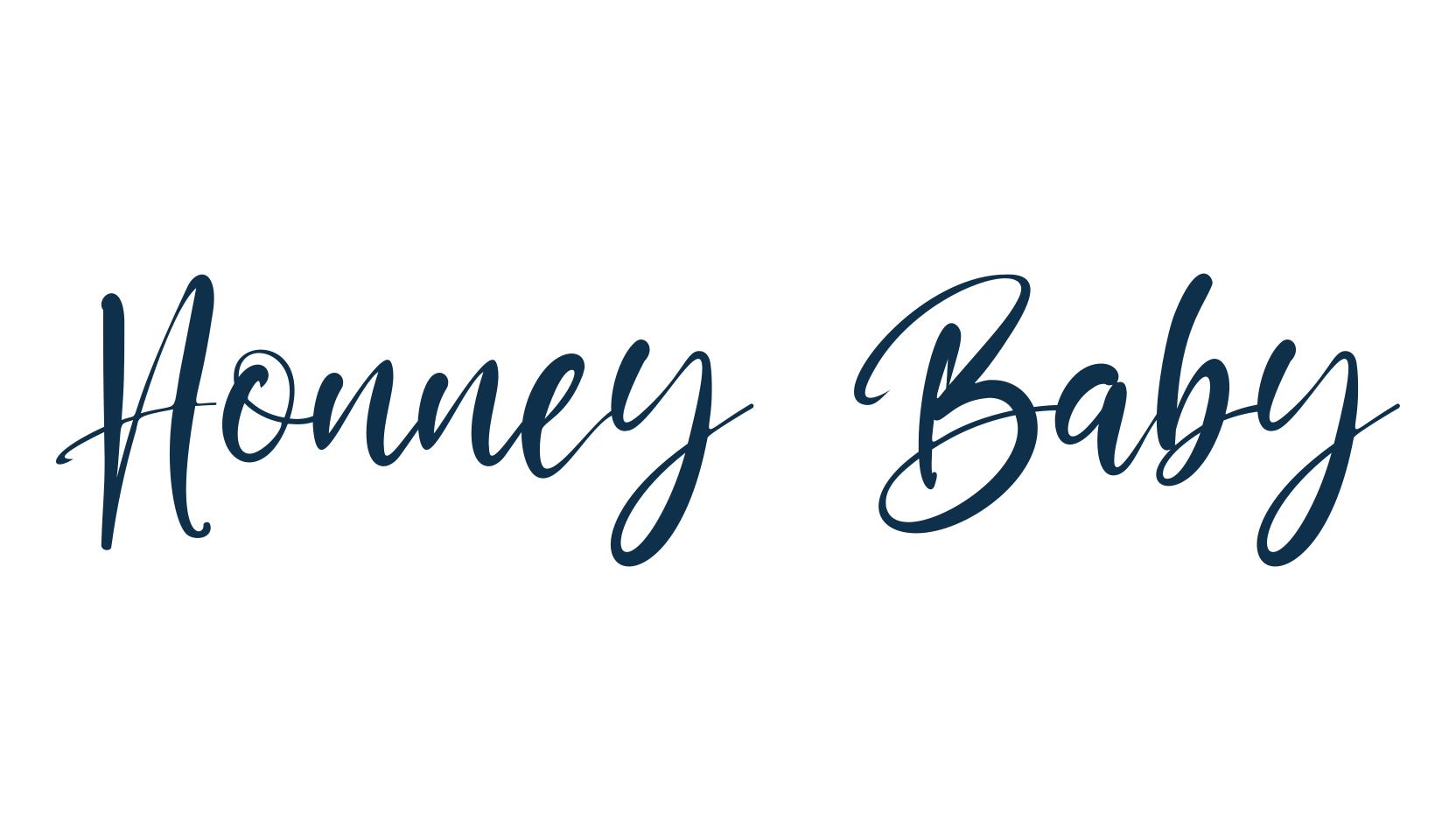 Honney Baby, script calligraphy fancy decorative font preview