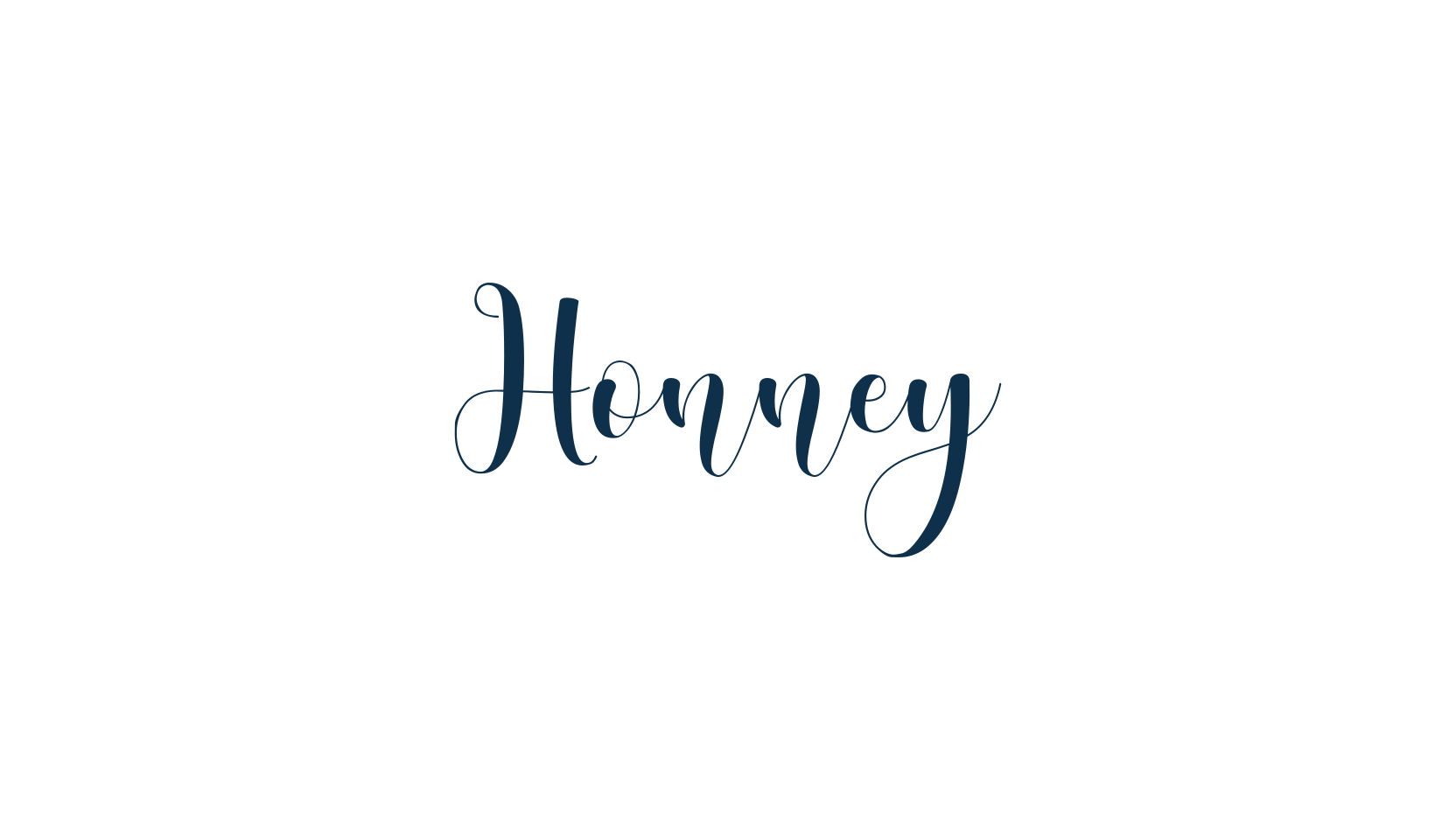 Honney, calligraphy font preview