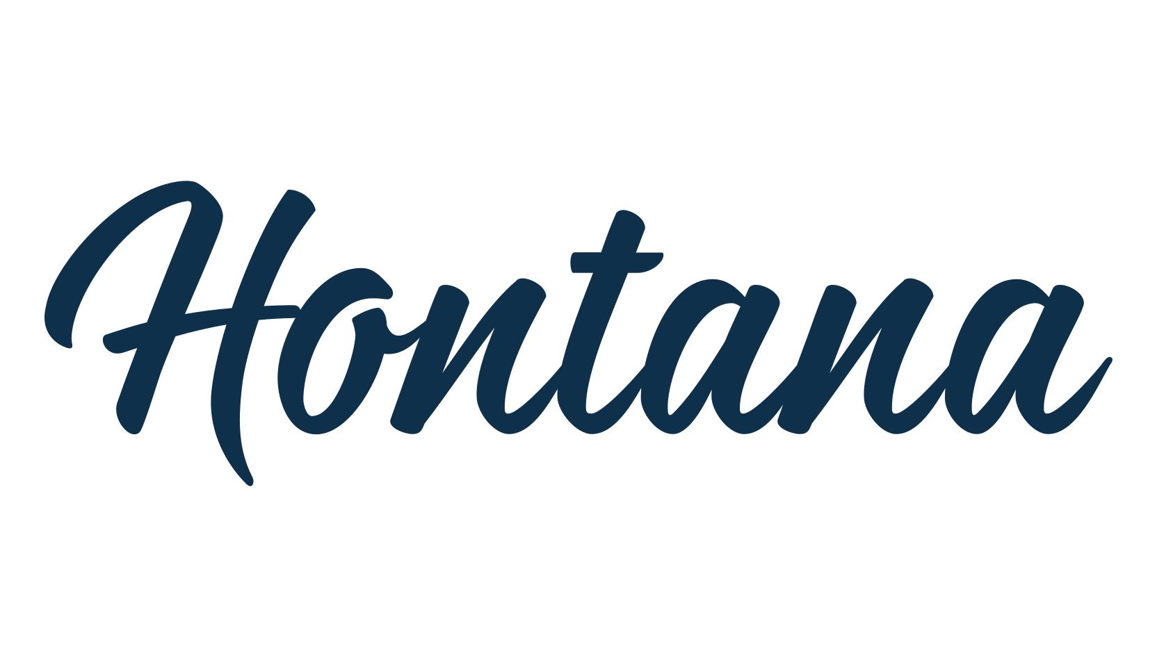 Hontana, brush font preview
