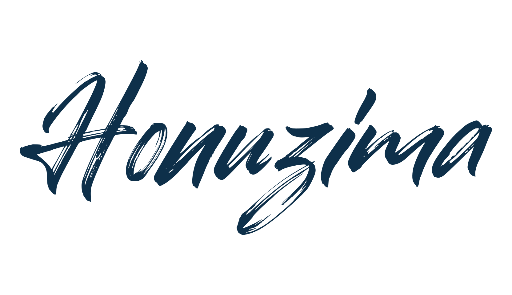 Honuzima, script brush fancy decorative calligraphy font preview