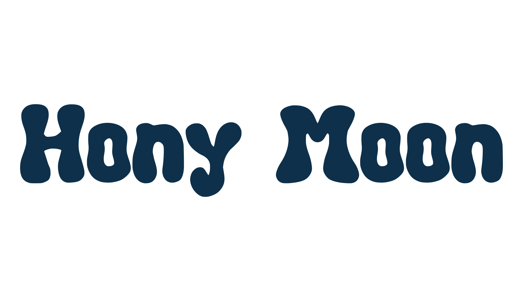 Hony Moon, fancy groovy decorative font preview